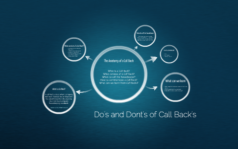 The Anatomy of a Call Back by Allison Holmes on Prezi