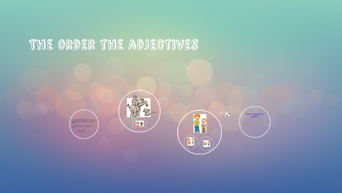 The order the adjectives by on Prezi