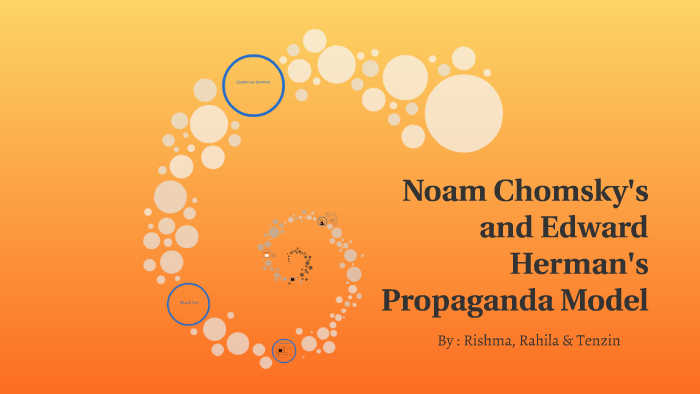 Noam Chomsky's And Edward Herman's Propaganda Model By Rahila Saleh On ...