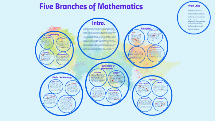 Five Branches Of Mathematics By Durnita Williams