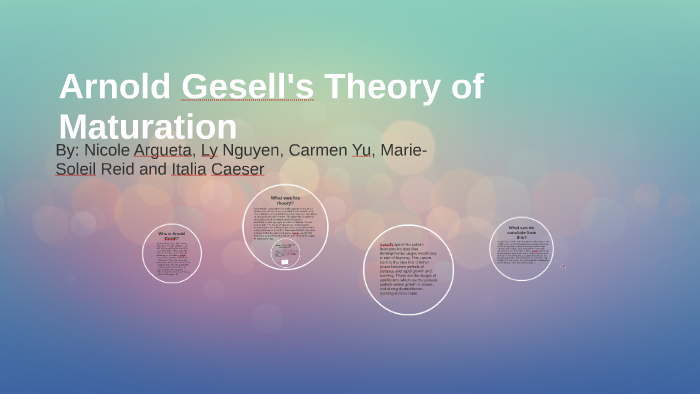 Arnold Gesell Theory Of Development