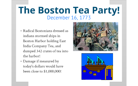 the boston tea party was in response to which british action