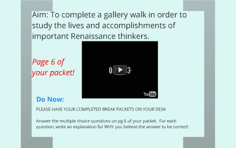Lesson 10.6: The Renaissance Gallery Walk by Jason Eiben on Prezi