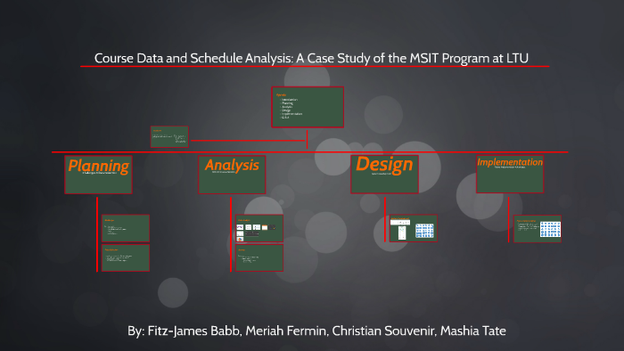 Course Data And Schedule Analysis A Case Study Of The Msit By