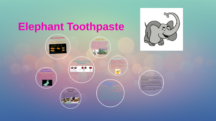 essay about elephant toothpaste