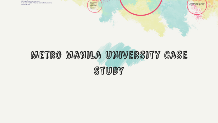metro manila university case study
