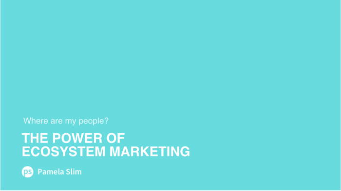 WEBINAR: The Power Of Ecosystem Marketing | Pamela Slim by Igor ...