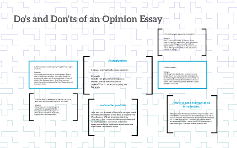 opinion essay dos and don'ts