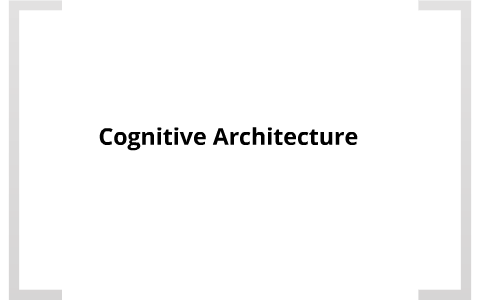Cognitive Systems -Design and Implementation of a Simple Cognitive ...