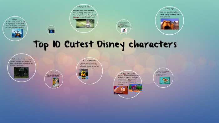Top 10 Cutest Disney characters by mina juayang on Prezi