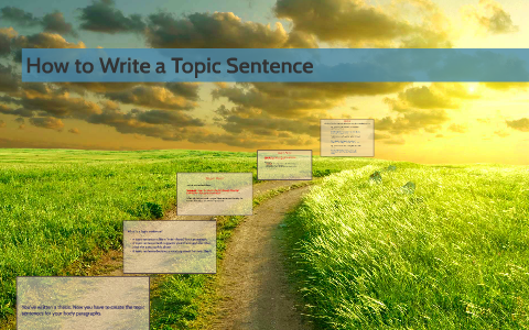 How to Write a Topic Sentence by Rob Storrs on Prezi