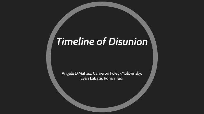 Timeline of Disunion by Angela DiMatteo on Prezi