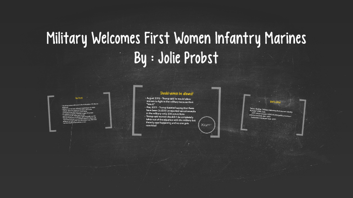 Military Welcomes First Women Infantry Marines By Jolie Probst