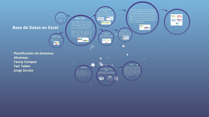 Base de Datos en Excel by Fanny Campos on Prezi