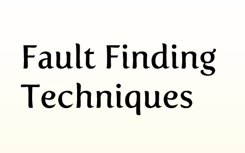 fault finding