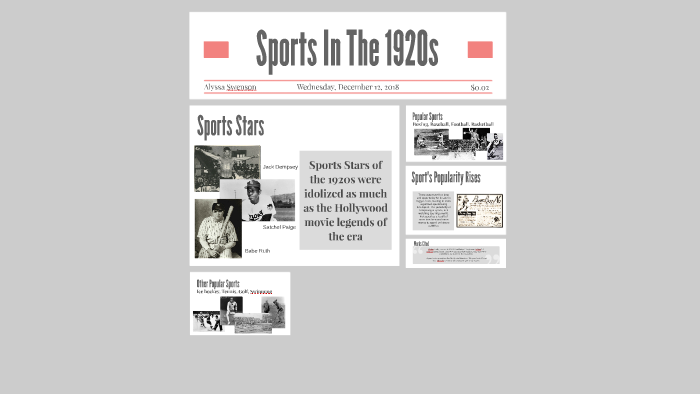 Sports in the 1920s by alyssa swenson on Prezi