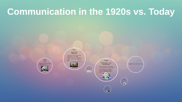 Communication in the 1920s vs. Today by Kate Henderson on Prezi