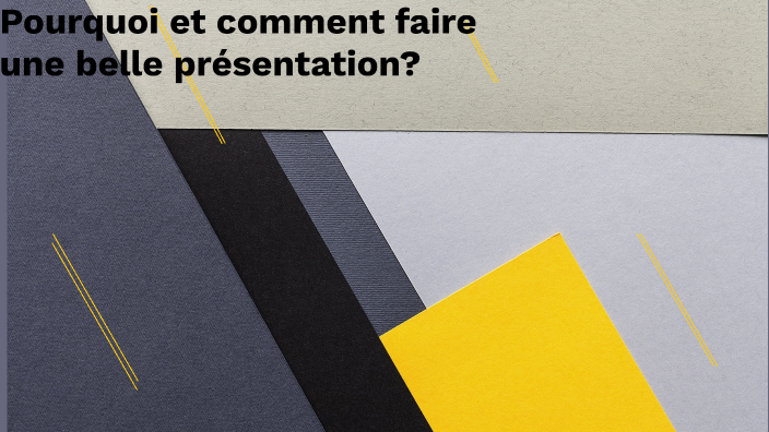 comment faire une belle présentation ppt