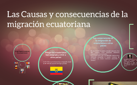 Las Causas Y Consecuencias De La Migracion Ecuatoriana By Melanie Moreno