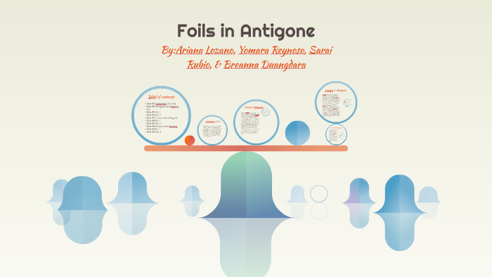 Foils In Antigone By Ariana Lozano