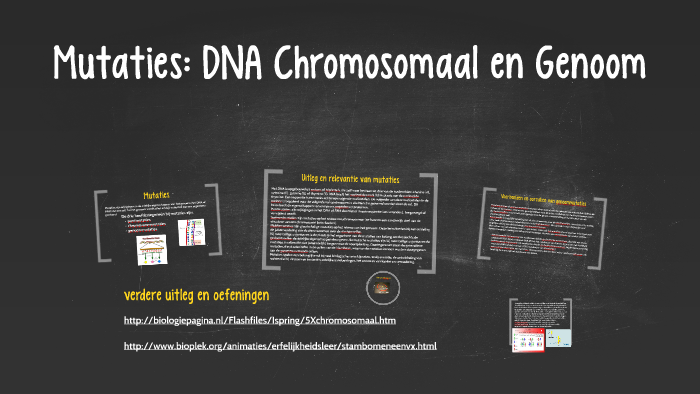 Mutaties: DNA Chromosomaal en Genoom by arie ramp on Prezi