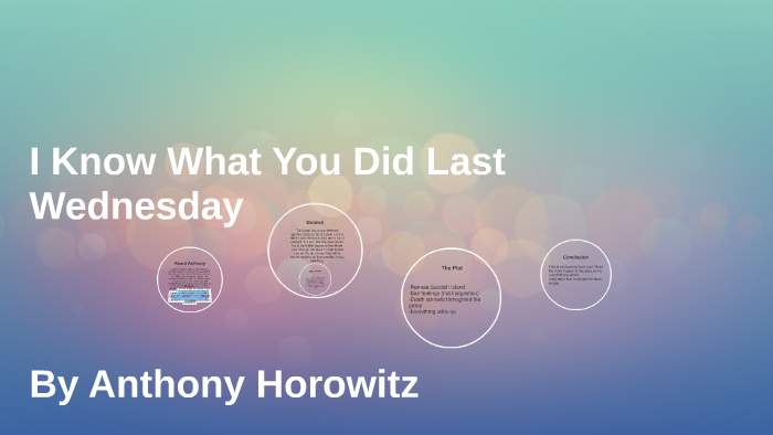 I Know What You Did Last Wednesday by Timothy Kelso on Prezi