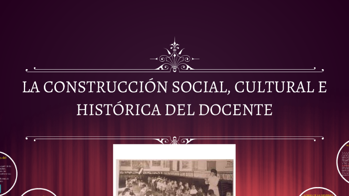 LA CONSTRUCCION SOCIAL, CULTURAL E HISTORICA DEL DOCENTE by Alejandra