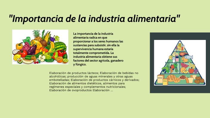 importancia de la industria alimentaria by Edith Mirtha Bravo Ortiz on