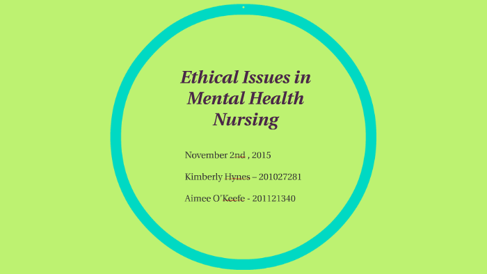 issues in mental health nursing