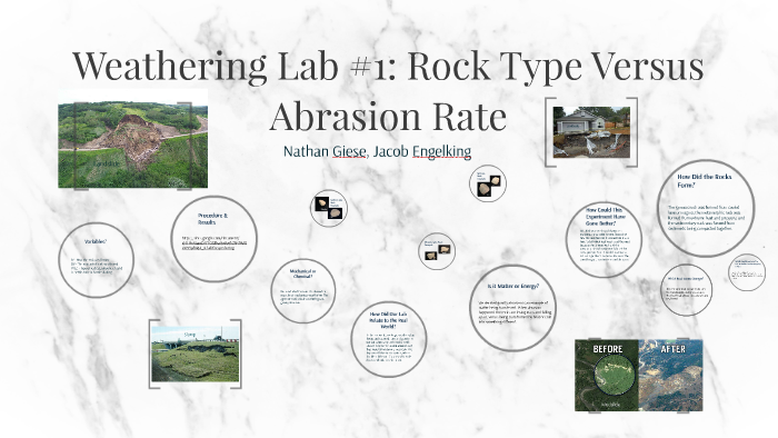 Weathering Rates Cemetery Lab Weathering Lab #1: Rock Type verses Abrasion Rate by Nathan Giese on Prezi