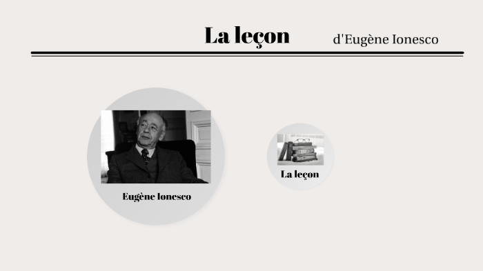 La Leçon - Eugène Ionesco by Melinte Violeta Alexandra on Prezi