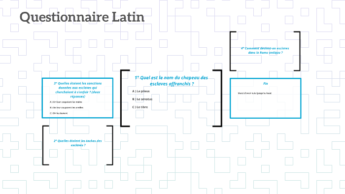 Latin Questionnaire Example Questionnaire Latin by JayGhog on Prezi