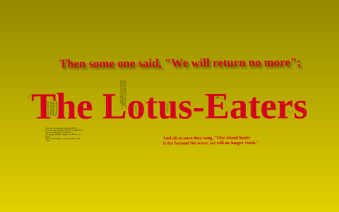 the lotus eaters tennyson
