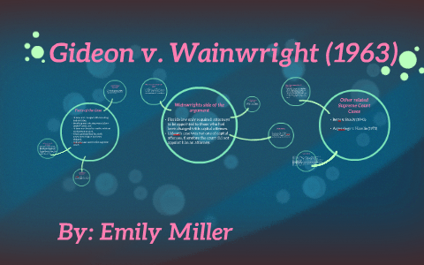 what is the thesis of gideon vs wainwright