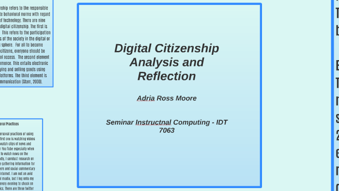 digital citizenship reflection essay