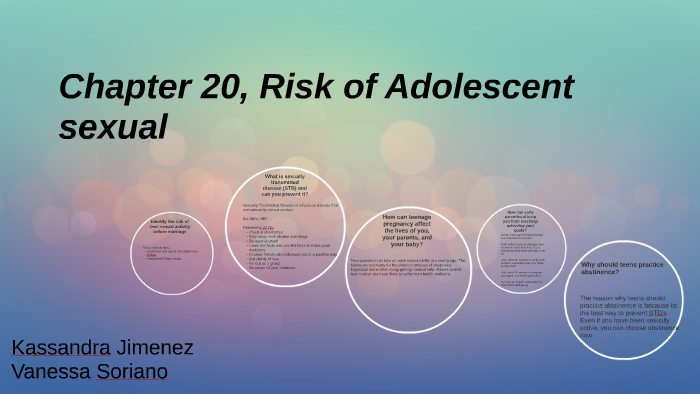 Chapter 20 Risk Of Adolescent Sexual Activity By Kassandra Jimenez 4236