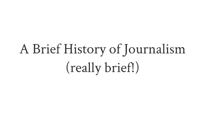history of journalism essay