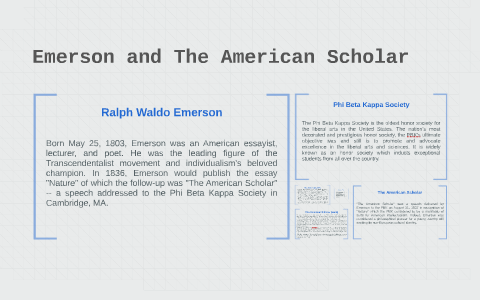the american scholar speech