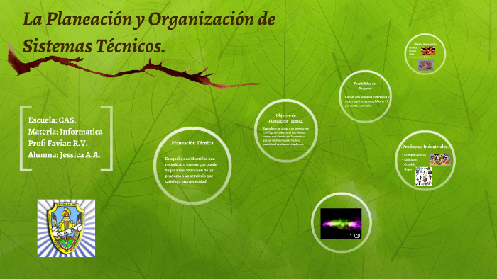La Planeacion y Organizacion de Sistemas Tecnicos. by Jessica