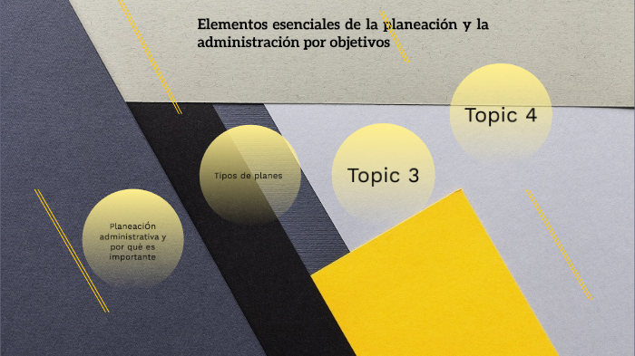 Elementos esenciales de la planeación y la administración por objetivos ...