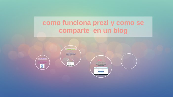 como funciona prezi y como se comparte en un blog by claudia colon on Prezi