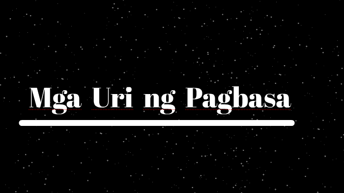 Mga Uri ng Pagbasa by Alexis Gealon