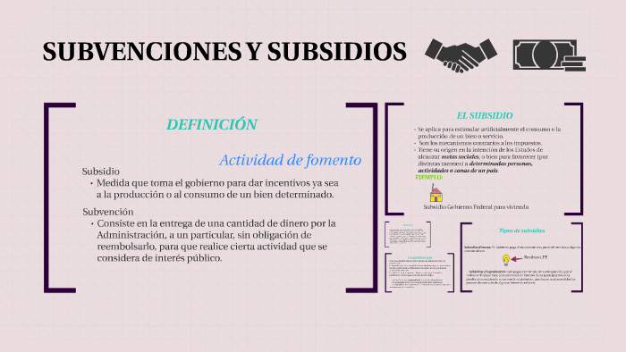 SUBVENCIONES Y SUBSIDIOS By María J. Alfaro On Prezi