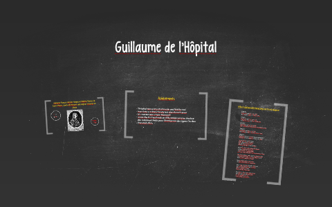 Guillaume De L Hopital Mathematician By Valerie Cristobal