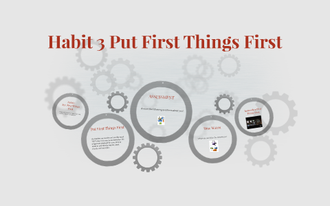 Habit 3 Put First Things First by Becky Lubbers