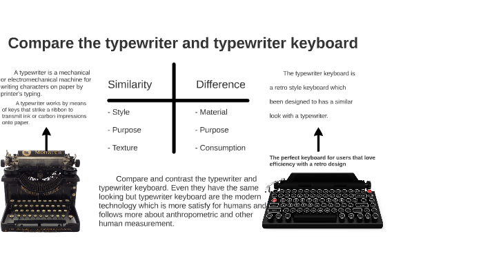 difference between keyboard and typewriter