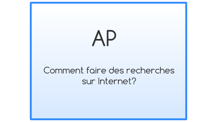 Comment faire des recherches sur Internet? by Bérangère cohen