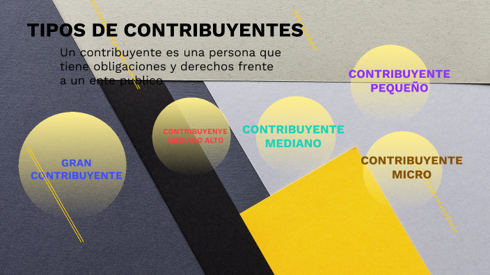 TIPOS DE CONTRIBUYENTE By On Prezi