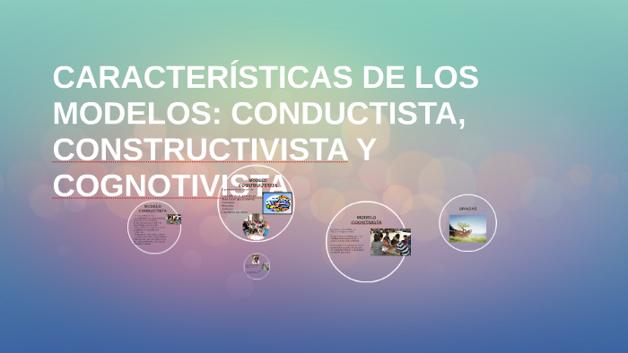 CARACTERÍSTICAS DE LOS MODELOS: CONDUCTISTA, CONSTRUCTIVISTA by Silvia Soto