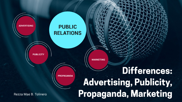 Difference from Advertising, Publicity, Propaganda, Marketing by Rezza ...